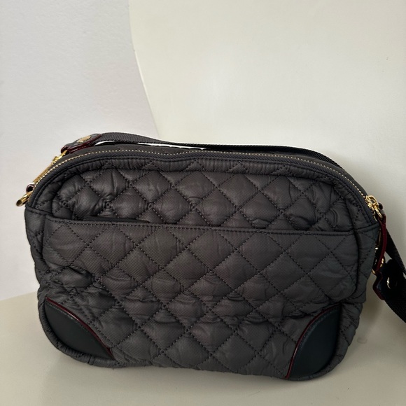 MZ Wallace Charcoal Quilted Crosby Crossbody Bag Excellent Pre-Loved - Picture 4 of 7